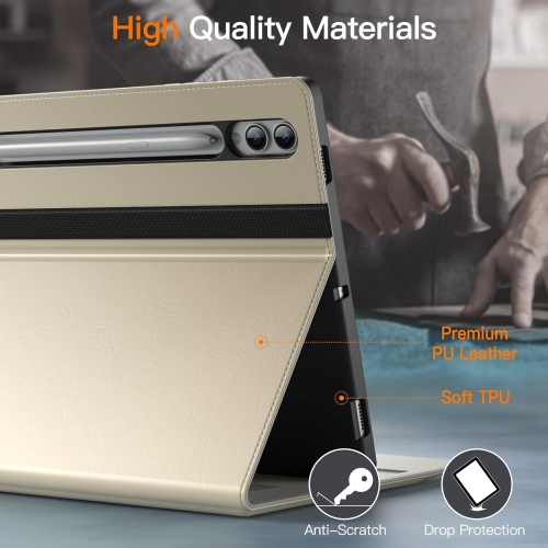 Case for Samsung Galaxy Tab S9 Plus 12.4-Inch with S Pen Holder, PU Leather Business Folio Stand Protective