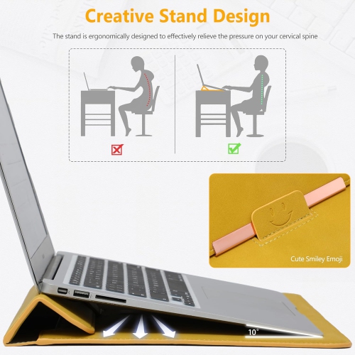 13.3-14 Inch Laptop Sleeve Case with Stand Feature Compatible with MacBook Pro 14 M3/M2/M1 Pro/Max A2992 A2918