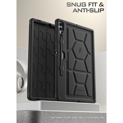 TurtleSkin Series for Samsung Galaxy Tab S9 Plus 12.4 inch Case with S Pen Holder, Heavy Duty