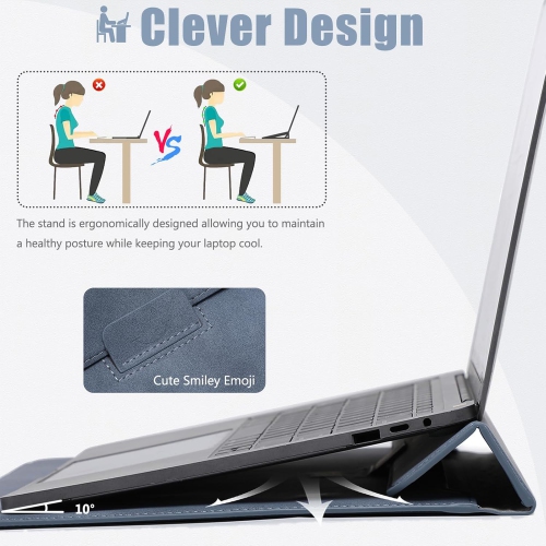 15 Inch Laptop Sleeve Case with Stand Feature Compatible with MacBook Air 15.3/15 M3/M2 A3114 A2941 2024-2023,