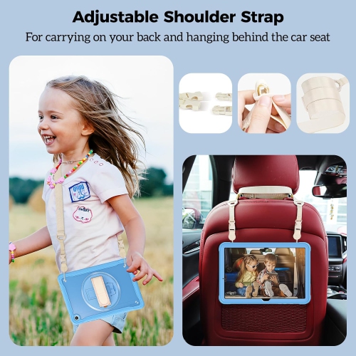 Kids Case for Galaxy Tab A9 Plus/A9+ 11 Inch 2023, Heavy Duty Shockproof Rugged