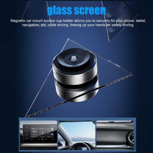 Support de téléphone magnétique universel pour voiture, support de téléphone universel pivotant à 360° pour tableau de bord, ventouse pour téléphone