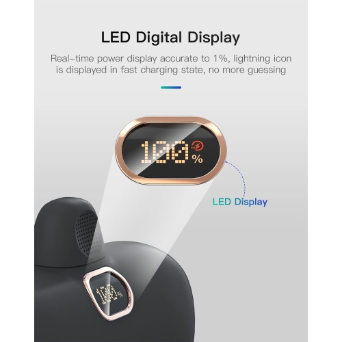 Portable Charger for iPhone, Fast Charging 5000mAh Power Bank with LED Display, Mini Cute Battery Pack Power