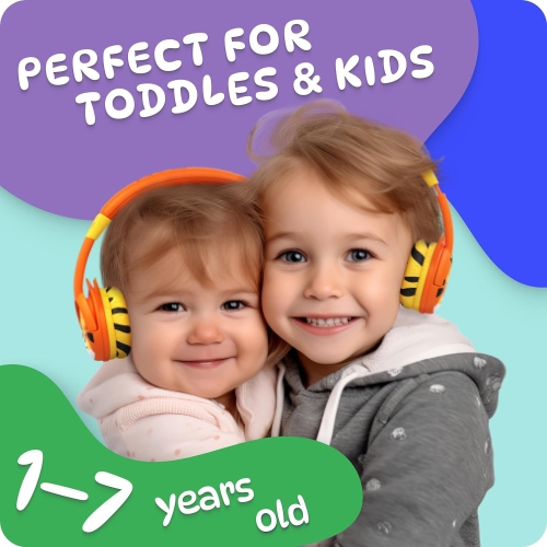 ® Toddler Headphones for Ages 1-7 | Flexible & Durable 85dB Volume-Limited Baby Headphones with Cord | Safe &