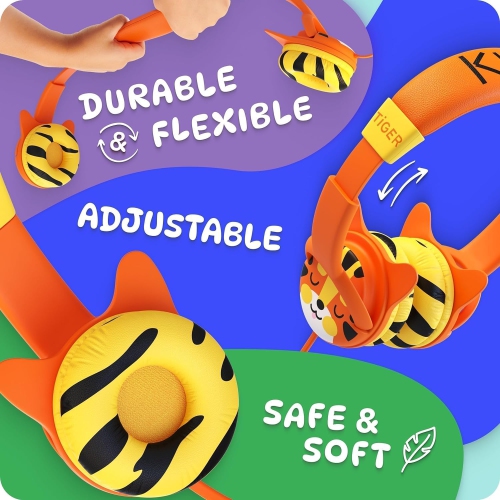 ® Toddler Headphones for Ages 1-7 | Flexible & Durable 85dB Volume-Limited Baby Headphones with Cord | Safe &