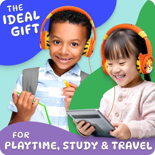 ® Toddler Headphones for Ages 1-7 | Flexible & Durable 85dB Volume-Limited Baby Headphones with Cord | Safe &