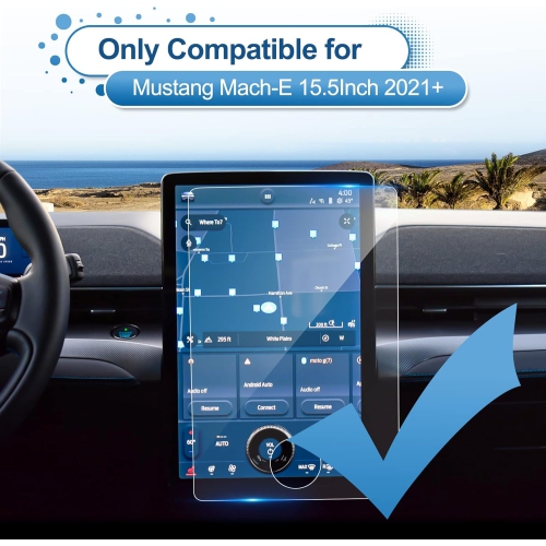2021 2022 2023 2024 Mustang Mach-E Screen Protector for Ford Mustang Mach-E 15.5-inch Touch Screen, 9H Tempered