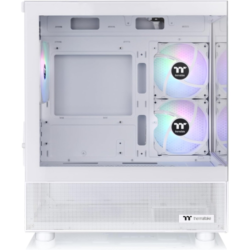 Thermaltake View 170 TG ARGB Snow Micro-ATX Case with Dual Tempered Glass Panels, 3x120mm ARGB Fans, and 280mm Radiator Support