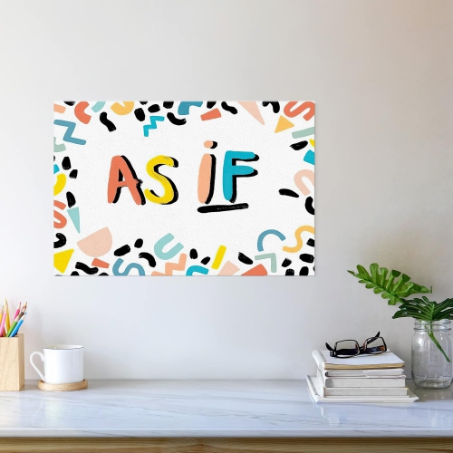 Motivational Quates Wall Art- AS iF 12x18 Inches Inspirational Poster-Printed on Quality Paper