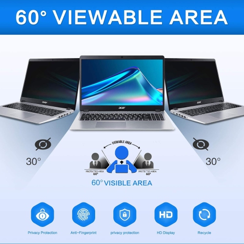 15.6 Inch Laptop Privacy Screen Filterfor 16:9 Widescreen laptop privacy screen 15.6 inch and Anti-Glare Screen