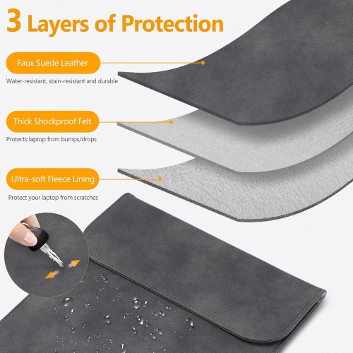 15 Inch Laptop Sleeve Bag for MacBook Air 15.3/15 M3/M2 Chip A3114 A2941 2023-2024, 15-inch Surface Laptop