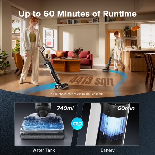 Roborock F25 ACE Cordless Wet Dry Vacuum Cleaner, Floor Washer, Smooth Maneuvers with Al Enhanced SlideTech 2.0, Zero-Tangle & Streak-Free