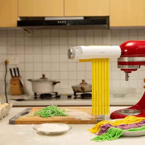 Ensemble 3-en-1 d'Antree pour batteur sur socle de KitchenAid – Comprend un rouleau à pâtes, un coupe-spaghetti et un coupe-fettuccine avec brosse de