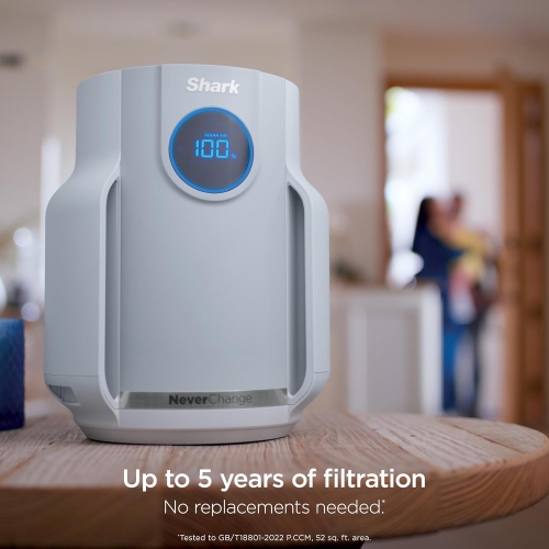 Shark NeverChange Air Purifier Compact Pro with Long-lasting HEPA Exceeding Filtration, For Pet Dander, Dust, Smoke, Allergens, Up to 250 sq. ft. for