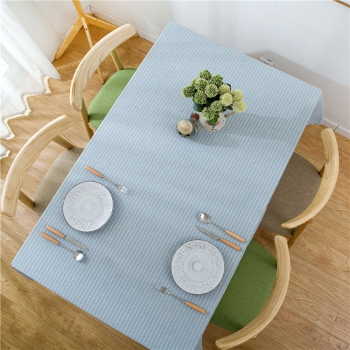 Nappe en coton rayé bleu pastel de PANDACO
