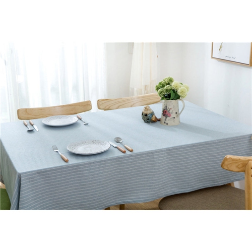 Nappe en coton rayé bleu pastel de PANDACO