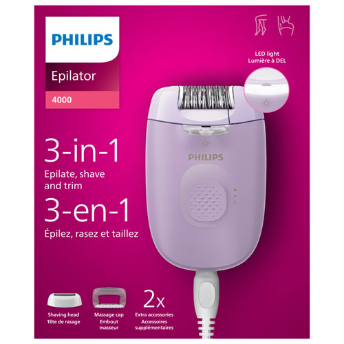 Philips Series 4000 Dry Corded Epilator (BRE257/04)