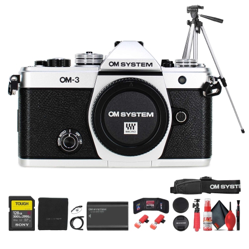 OM SYSTEM  Om-3 Mirrorless Camera Bundle In Silver