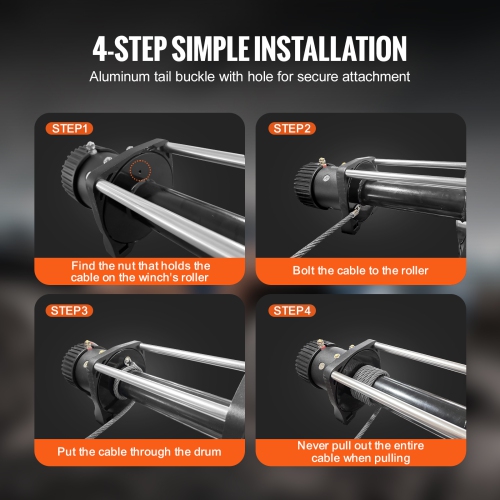 VEVOR 3/8 Inch x 100 Feet Galvanized Steel Winch Cable, 15,200 lbs Breaking Strength, Wire Winch Rope with Swivel Hook, Towing Cable Heavy Duty,