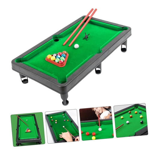 Mini Toy Pool Table, Portable Billiard Toy Set, Great Gift for Boys and Girls