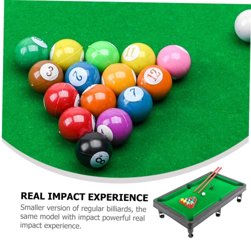Mini Toy Pool Table, Portable Billiard Toy Set, Great Gift for Boys and Girls