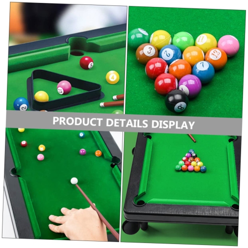 Mini Toy Pool Table, Portable Billiard Toy Set, Great Gift for Boys and Girls