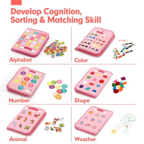 Planche de jeu en feutre, jouets Montessori, jouets éducatifs préscolaires, jouets de voyage pour panier de Pâques