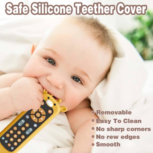 Soft Silicone Music Teething Toys, Toy Remote Control, Giraffe Teething Toy Set, Suitable Gifts for Boys and Girls