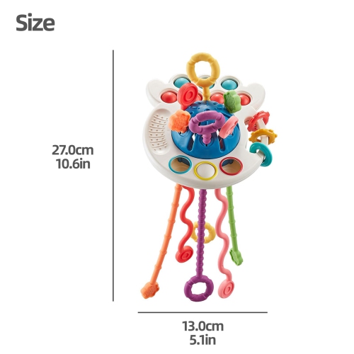 Montessori Pull Rope Toys, Acupressure Toys, Birthday Gifts for 1-2 Year Old Boys and Girls