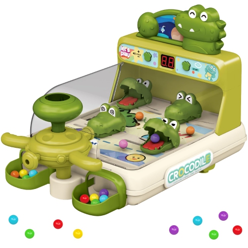Boys and Girls Pinball Machines, Dinosaur Crocodile Board Game, Educational Interactive Electronic Toys
