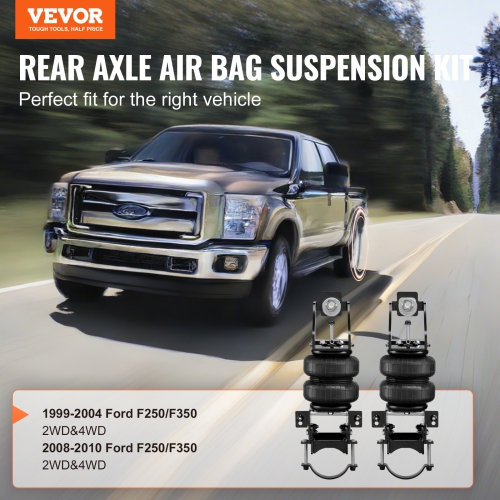 VEVOR 5000 lbs Loading Air Bag Suspension Kit, Air Springs Suspension Bag Kit Compatible with 1999-2004 Ford F250/F350 2WD 4WD, 2008-2010 Ford