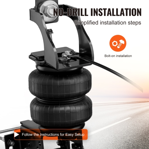 VEVOR 5000 lbs Loading Air Bag Suspension Kit, Air Springs Suspension Bag Kit Compatible with 1999-2004 Ford F250/F350 2WD 4WD, 2008-2010 Ford