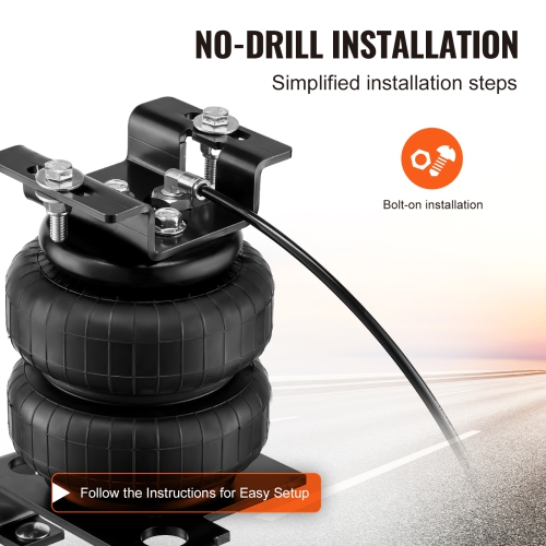 VEVOR 5000 lbs Loading Air Bag Suspension Kit, Air Springs Suspension Bag Compatible with 2001-2010 Chevrolet Silverado 2500/3500HD and GMC Sierra