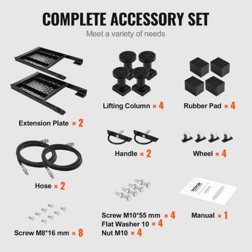 VEVOR 5,000 LBS Car Lift, Portable Car Lift, with Extended-Length Plates, 25.6" Max. Height, Heavy-duty Carbon Steel Truck Lift with Power Unit, Auto