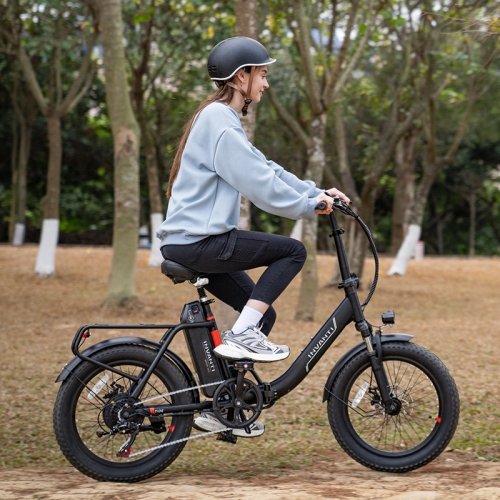 INVANTI Adult Folding E-Bike – 500W Motor, 72KM Max Range, 20"x3" Fat Tires, Front Suspension, 7-Speed Gear | Urban Commute & Off-Road Exploration