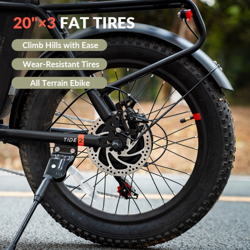 INVANTI Adult Folding E-Bike – 500W Motor, 72KM Max Range, 20"x3" Fat Tires, Front Suspension, 7-Speed Gear | Urban Commute & Off-Road Exploration