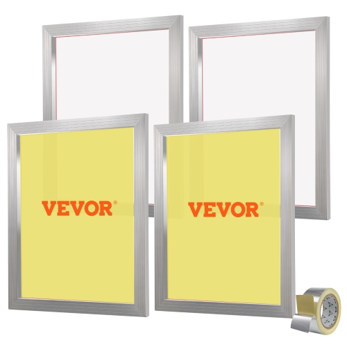 VEVOR 20x24inch Screen Printing Kit, 4 Pieces Aluminum Silk Screen Printing Frames, Silk Screen Printing Frame with 355 Count Mesh, High Tension