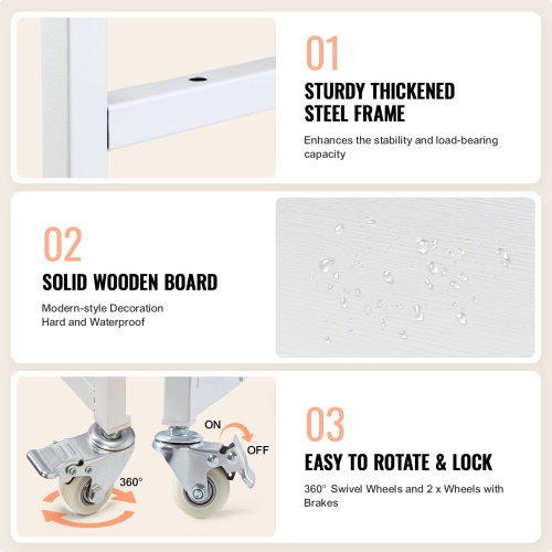 VEVOR Heat Press Table, 3 Tier Movable Heat Press Stand, Foldable Heat Transfer Machine Stand with Wheels and Vinyl Roll Holder, Rolling Metal