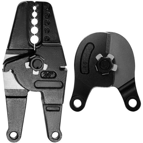 VEVOR 24" Wire Rope Swaging Tool with Crimper Cable Bolt Cutter Head Bench Crimper 1/16"-3/16" Aluminum/Copper Sleeves Bench Cable Alloy Steel