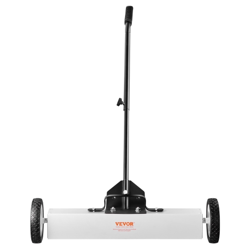 VEVOR 24-Inch Magnetic Sweeper with Wheels, 50 lbs Capacity, with Telescoping Magnetic Pickup Tool, Handle, Pickup Sweeper to Pick Up Nails and
