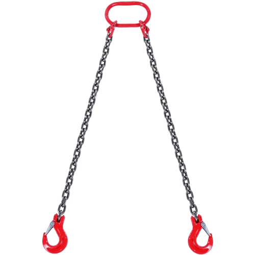 VEVOR  5/16 Inch X 5 Ft Lifting Chains \w Hooks, G80 Engine Chain Hoist Lifts, 6600 Lbs/3 Ton Capacity Lifting Sling Chains for Engine Hoist, Engine