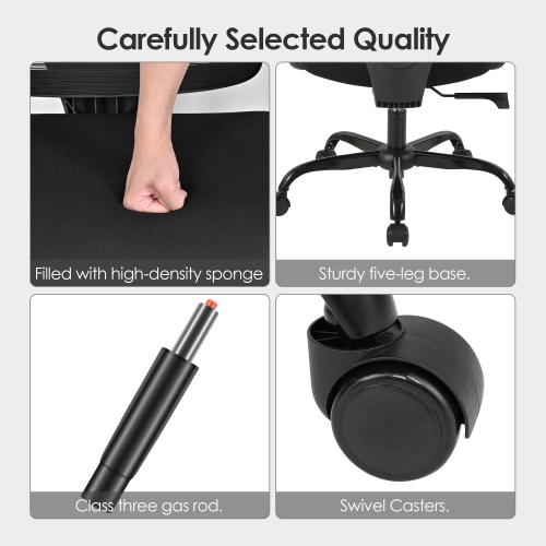 Ergonomic Mesh Office Chair, High Back Executive Computer Desk Chair Comfy Reclining Chair with Adjustable Headrest and Lumbar Support