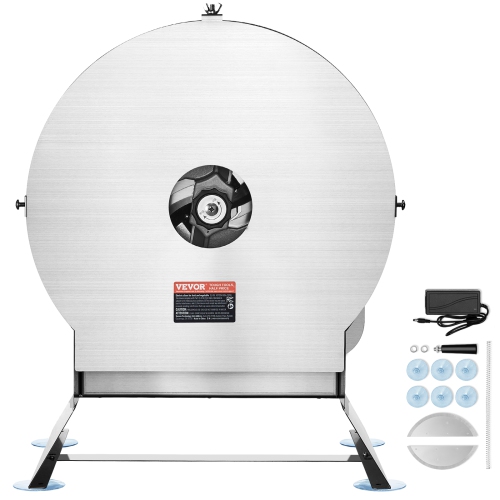 VEVOR Electric Vegetable Slicer, 0-0.5"/0-12mm Thickness Adjustable Commercial Slicer Machine, Convertible to Manual, Stainless Steel Food Cutter