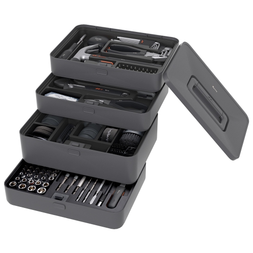 Trousse d'outils de réparation multifonction pour maison et auto et ouvriers de bois Trousse d'outils de ménage générale personnalisable idéale pour