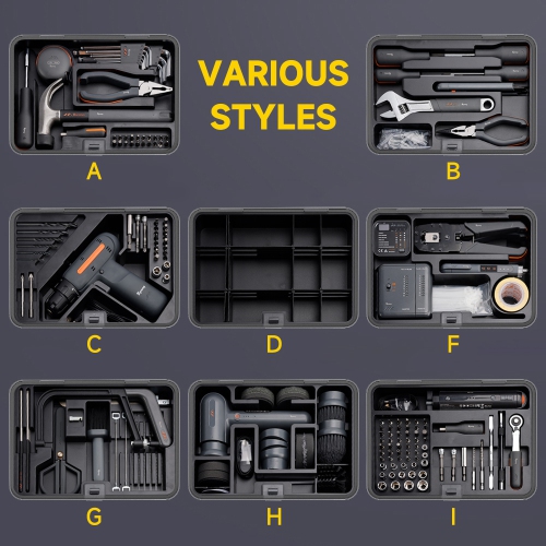 Trousse d'outils de réparation multifonction pour maison et auto et ouvriers de bois Trousse d'outils de ménage générale personnalisable idéale pour