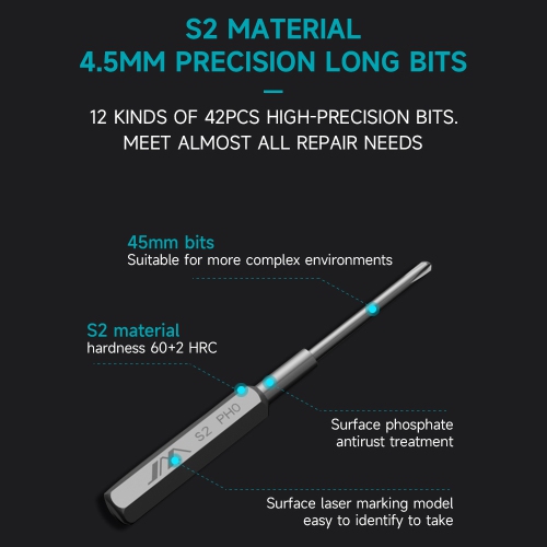 Precision Screwdriver Set 56 Pieces including 42 Bits,Screwdriver Kit with Alloy Steel Carrying Case,Repair Tool Kit for