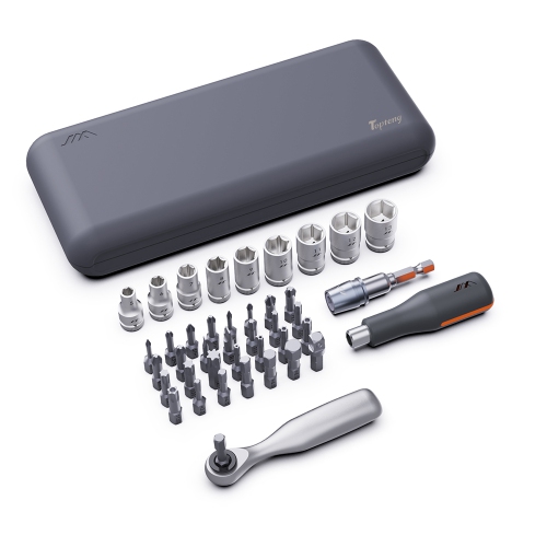 Mini Ratchet and Screwdriver Set,41-Pieces,Polycarbonate and Alloy Steel,Compact and Portable
