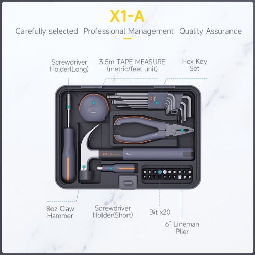 Trousse d'outils de réparation multifonction pour maison et auto et ouvriers de bois Trousse d'outils de ménage générale personnalisable idéale pour