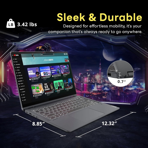 Lenovo IdeaPad Flex 5i 14" WUXGA Touch 2-in-1 Laptop, Intel i5-1235U,2.16TB Storage, 8GB LPDDR4X, Backlit Keyboard,Win 11, Gray