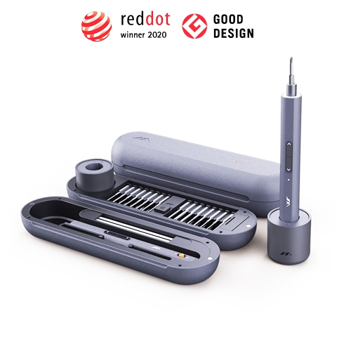 Rechargeable Mini Electric Screwdriver, 0.35N.m Torque, 30 Magnetic Drill Bits, 360° LED Lighting, Magnetic Storage, Perfect for Phone, Camera,